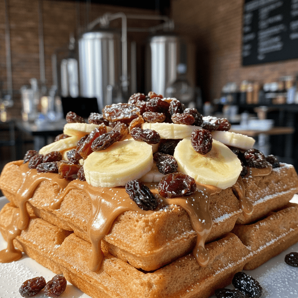 The Pre Power double-stacked waffle with protein toppings